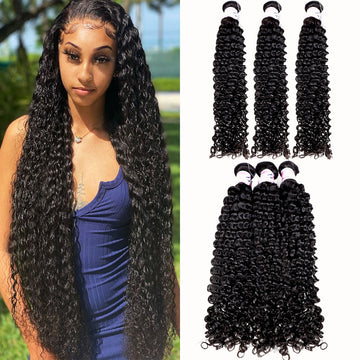GS Virgin Hair Cabello Series Malaysian Deep Curly Hair Weave 3 Bundles